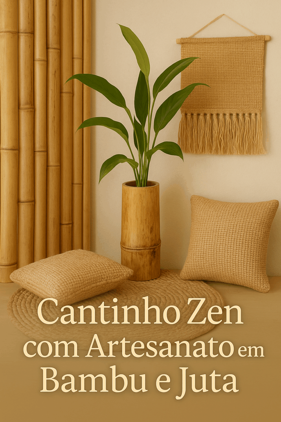 Como montar um cantinho zen com artesanato em bambu e juta